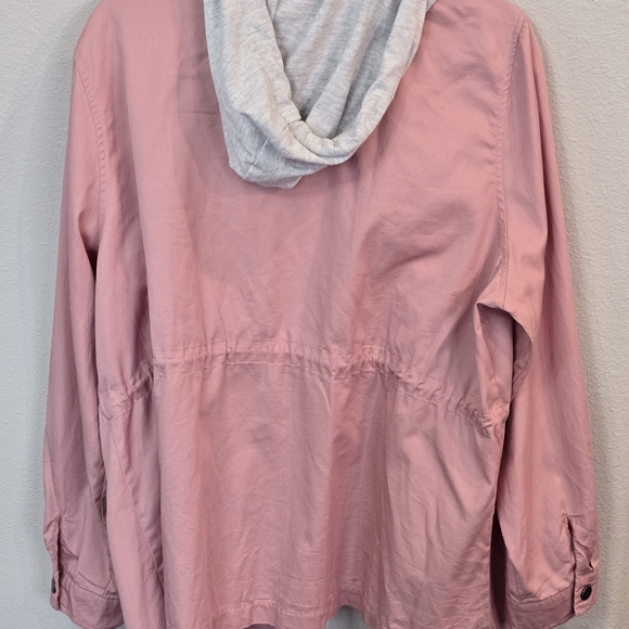 Torrid Twill Anorak Cargo Hooded Pink Jacket Womens Plus 2X - Picture 9 of 13